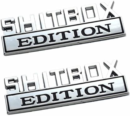 SHITBOX EDITION Truck Exterior Emblems Badge 3D Sticker